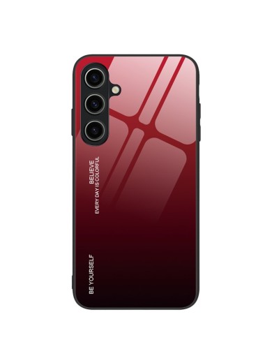Предпазен гръб от закалено стъкло за Samsung Galaxy A25 - червен и черен