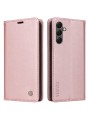 Калъф за телефон от еко кожа тип портмоне за Samsung Galaxy A25 - розов
