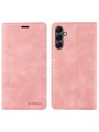 Калъф от еко кожа тип портмоне с RFID  блокираща технология за Samsung Galaxy A25 - розов