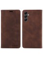 Калъф от еко кожа тип портмоне с RFID  блокираща технология за Samsung Galaxy A25 - кафяв