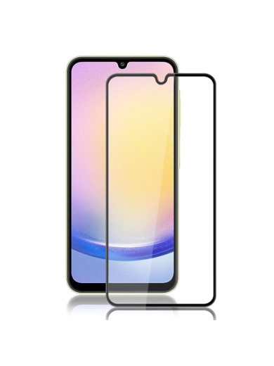Протектор за екран от закалено стъкло за Samsung Galaxy A25 - черна рамка