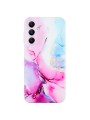 Предпазен гръб с мраморни шарки за Samsung Galaxy A35 - розов и син