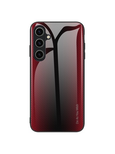 Предпазен гръб от закалено стъкло и мек термопластичен полиуретан за Samsung Galaxy A35 - червен Предпазен гръб от закалено стъкло и мек термопластичен полиуретан за Samsung Galaxy A35 - червен