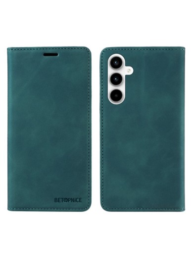 Калъф от еко кожа тип портмоне с RFID блокираща технология за Samsung Galaxy A35 - зелен Калъф от еко кожа тип портмоне с RFID блокираща технология за Samsung Galaxy A35 - зелен