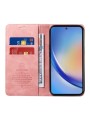 Калъф от еко кожа тип портмоне с RFID  блокираща технология за Samsung Galaxy A35 - розов