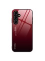 Предпазен гръб от закалено стъкло за Samsung Galaxy A36 - червен и черен