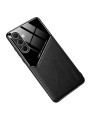 Предпазен гръб с покритие от еко кожа за Samsung Galaxy A36 - черен