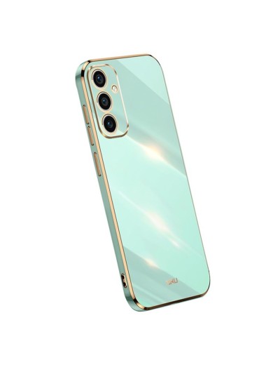 Предпазен удароустойчив гръб с галванизирана рамка за Samsung Galaxy A36 - зелен Предпазен удароустойчив гръб с галванизирана рамка за Samsung Galaxy A36 - зелен