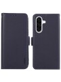 Калъф от еко кожа тип портмоне с RFID блокиране за Samsung Galaxy A36 - син