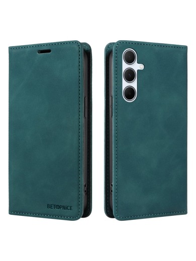 Калъф от еко кожа тип портмоне с RFID блокираща технология за Samsung Galaxy A36 - зелен Калъф от еко кожа тип портмоне с RFID блокираща технология за Samsung Galaxy A36 - зелен