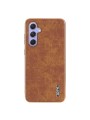 Предпазен гръб от еко кожа с крокодилова текстура за Samsung Galaxy A54 - кафяв