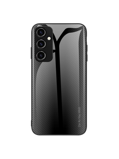 Предпазен гръб от закалено стъкло и мек термопластичен полиуретан за Samsung Galaxy A54 - черен Предпазен гръб от закалено стъкло и мек термопластичен полиуретан за Samsung Galaxy A54 - черен