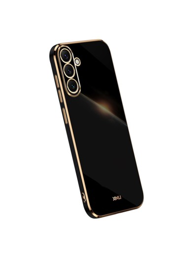 Предпазен удароустойчив гръб с галванизирана рамка за Samsung Galaxy A54 - черен