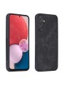 Противоплъзгащ се тънък гръб от еко кожа за Samsung Galaxy A54 - черен