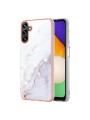 Предпазен удароустойчив гръб с мраморни шарки за Samsung Galaxy A54 - бял
