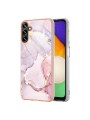 Предпазен удароустойчив гръб с мраморни шарки за Samsung Galaxy A54 - розов