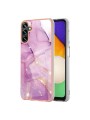 Предпазен удароустойчив гръб с мраморни шарки за Samsung Galaxy A54 - лилав