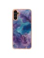 Предпазен удароустойчив гръб с цветни шарки за Samsung Galaxy A54 - лилав