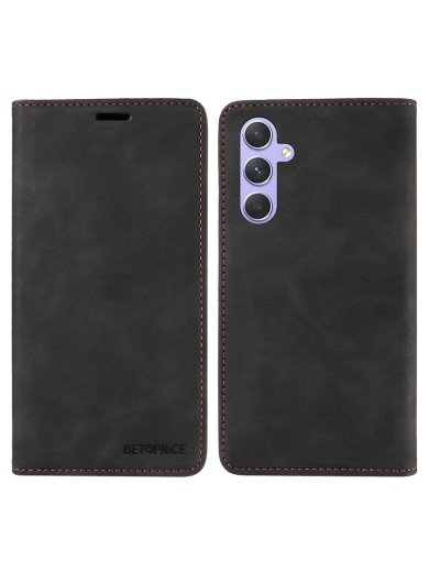 Калъф от еко кожа тип портмоне с RFID блокираща технология за Samsung Galaxy A54 - черен Калъф от еко кожа тип портмоне с RFID блокираща технология за Samsung Galaxy A54 - черен
