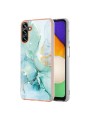 Предпазен удароустойчив гръб с мраморни шарки за Samsung Galaxy A55 - зелен