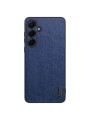 Удароустойчив гръб от еко кожа  с дървесна текстура за Samsung Galaxy A55 - син
