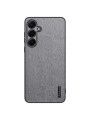 Удароустойчив гръб от еко кожа  с дървесна текстура за Samsung Galaxy A55 - сив
