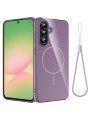 Предпазен гръб с каишка съвместим с MagSafe за Samsung Galaxy A55 - лилав