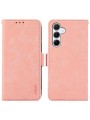 Калъф от еко кожа тип портмоне с RFID блокиране за Samsung Galaxy A55 - розов