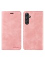 Калъф от еко кожа тип портмоне с RFID  блокираща технология за Samsung Galaxy A55 - розов