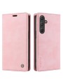 Калъф от еко кожа тип портмоне за Samsung Galaxy A55 - розов