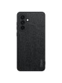Удароустойчив калъф от еко кожа  с дървесна текстура за Samsung Galaxy A56 - черен