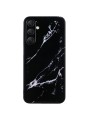 Предпазен гръб с мраморни шарки за Samsung Galaxy A56 - черен и син