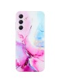 Предпазен гръб с мраморни шарки за Samsung Galaxy A56 - розов и син