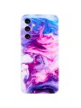 Предпазен гръб с мраморни шарки за Samsung Galaxy A56 - розов и син