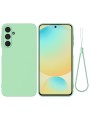 Предпазен удароустойчив силиконов гръб с каишка за Samsung Galaxy A56 - зелен
