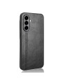 Предпазен гръб с текстура на телешка кожа за Samsung Galaxy A56 - черен