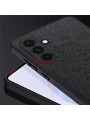 Удароустойчив калъф от еко кожа  с дървесна текстура за Samsung Galaxy A56 - черен