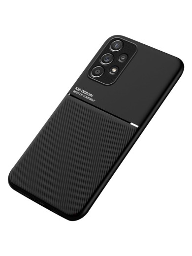 Гръб с покритие от еко кожа за Samsung Galaxy A73 5G - черен