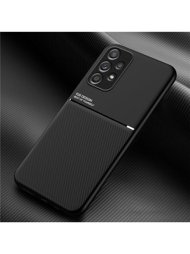 Гръб с покритие от еко кожа за Samsung Galaxy A73 5G - черен