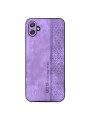 Противоплъзгащ се тънък гръб от еко кожа за Samsung Galaxy F04 - лилав