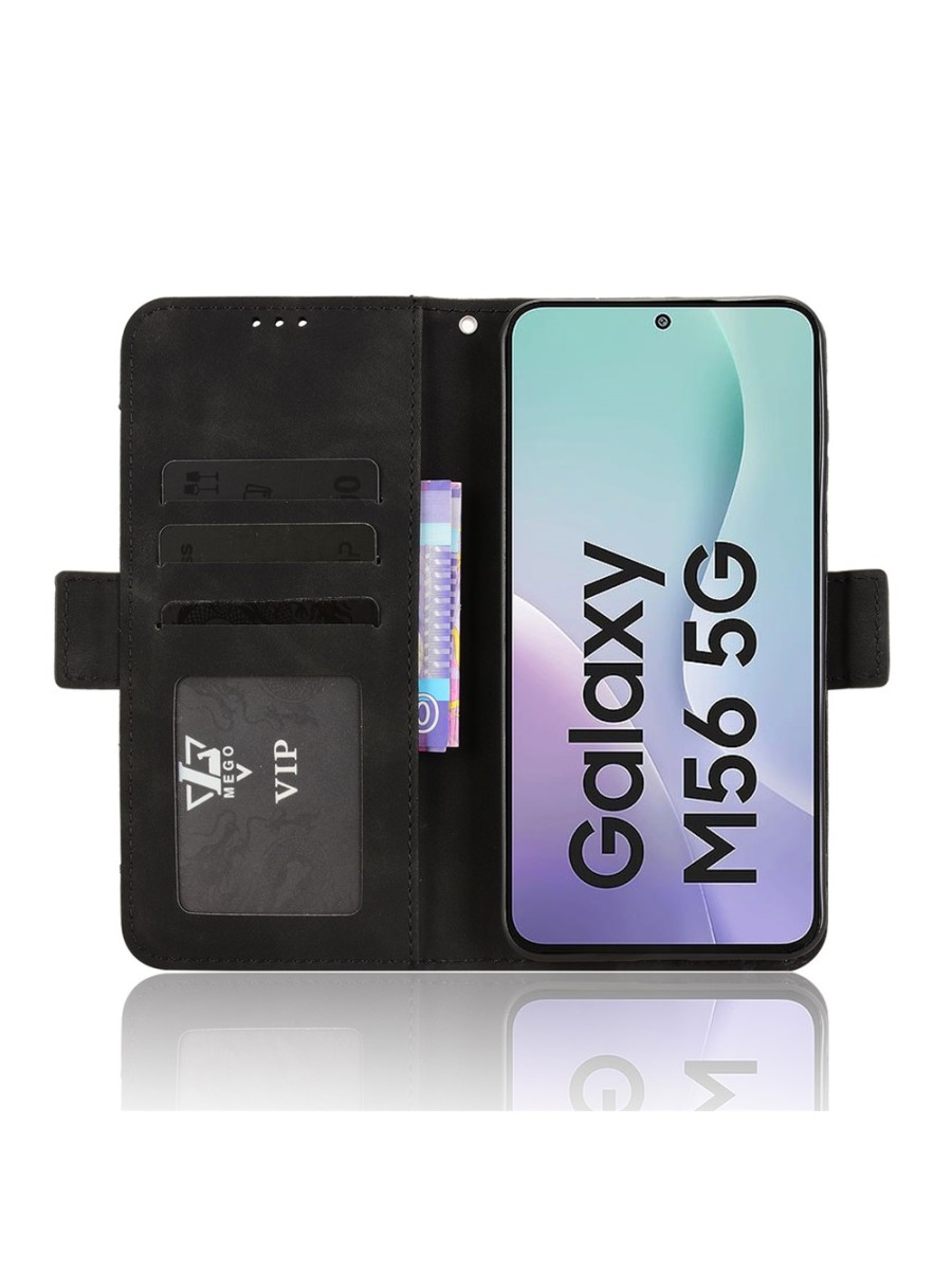 Калъф от еко кожа тип портмоне за Samsung Galaxy F56 - черен
