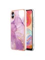 Предпазен удароустойчив гръб с мраморни шарки за Samsung Galaxy M04 - лилав
