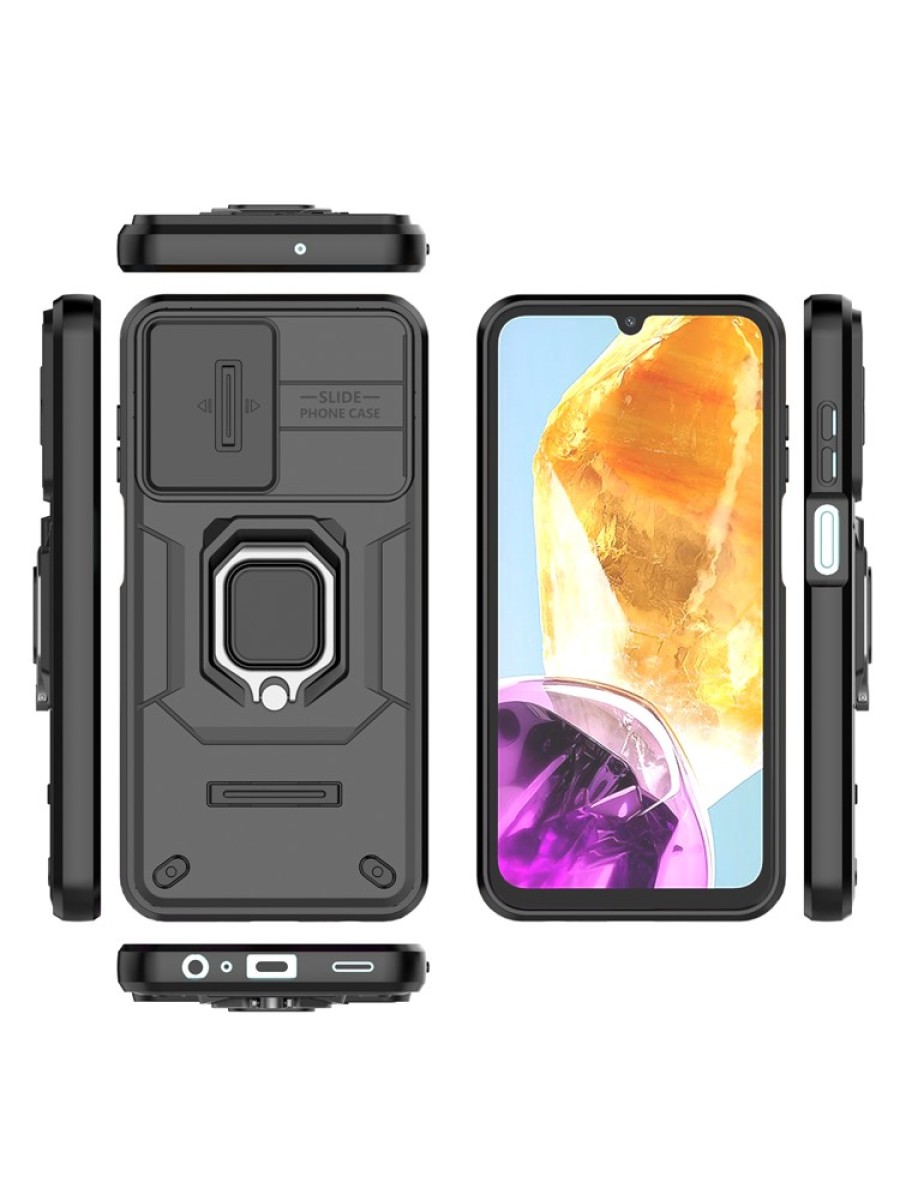 Удароустойчив предпазен гръб за Samsung Galaxy M15 - черен