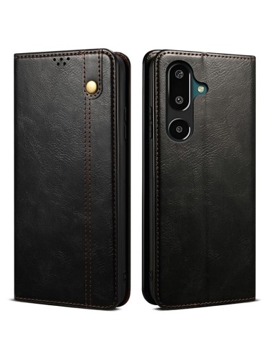 Калъф от еко кожа тип портмоне за Samsung Galaxy M16 - черен