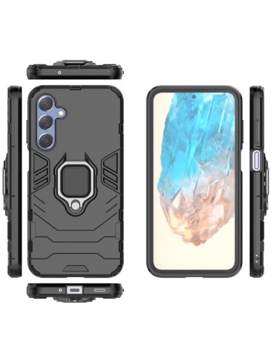 Удароустойчив предпазен гръб за Samsung Galaxy M35 - черен