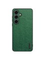 Удароустойчив гръб от еко кожа  с дървесна текстура за Samsung Galaxy S23 FE - зелен
