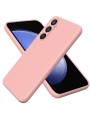 Предпазен удароустойчив силиконов гръб с каишка за Samsung Galaxy S23 FE - розов
