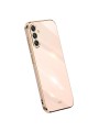 Предпазен удароустойчив гръб с галванизирана рамка за Samsung Galaxy S23 FE - розов