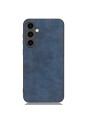 Предпазен гръб с текстура на телешка кожа за Samsung Galaxy S23 FE - син