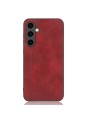 Предпазен гръб с текстура на телешка кожа за Samsung Galaxy S23 FE - червен